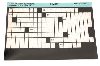 OEM Yamaha XM008-19 1996 9.9V/15V Service Manual Microfiche