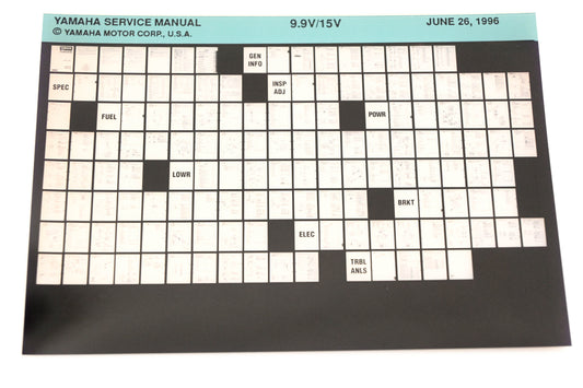 OEM Yamaha XM008-19 1996 9.9V/15V Service Manual Microfiche