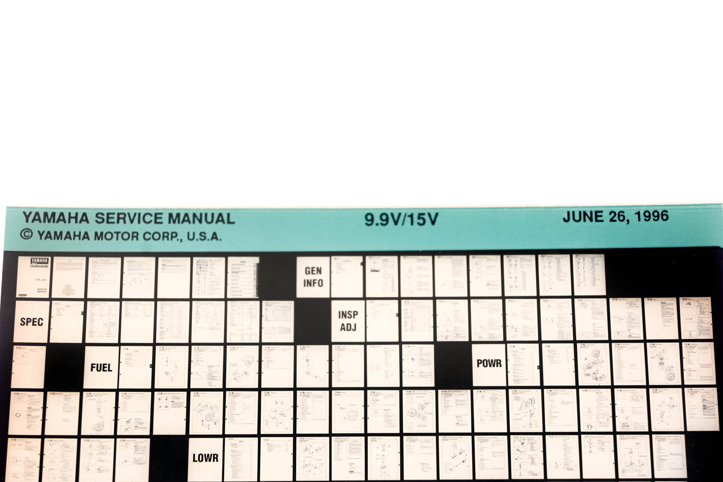 OEM Yamaha XM008-19 1996 9.9V/15V Service Manual Microfiche