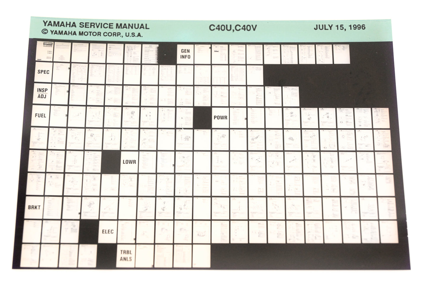 OEM Yamaha XM008-21 1996 C40U,C40V Service Manual Microfiche
