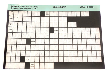 OEM Yamaha XM008-21 1996 C40U,C40V Service Manual Microfiche