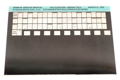 OEM Yamaha XM008-23 1995 Outboard Tech Exchanges, Bulletins & Flat Rate Microfiche