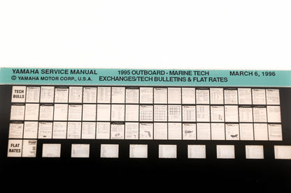 OEM Yamaha XM008-23 1995 Outboard Tech Exchanges, Bulletins & Flat Rate Microfiche