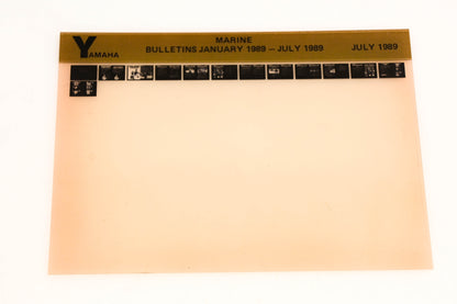 OEM Yamaha XM008-27 Marine Bulletins Jan-July 1989 Microfiche