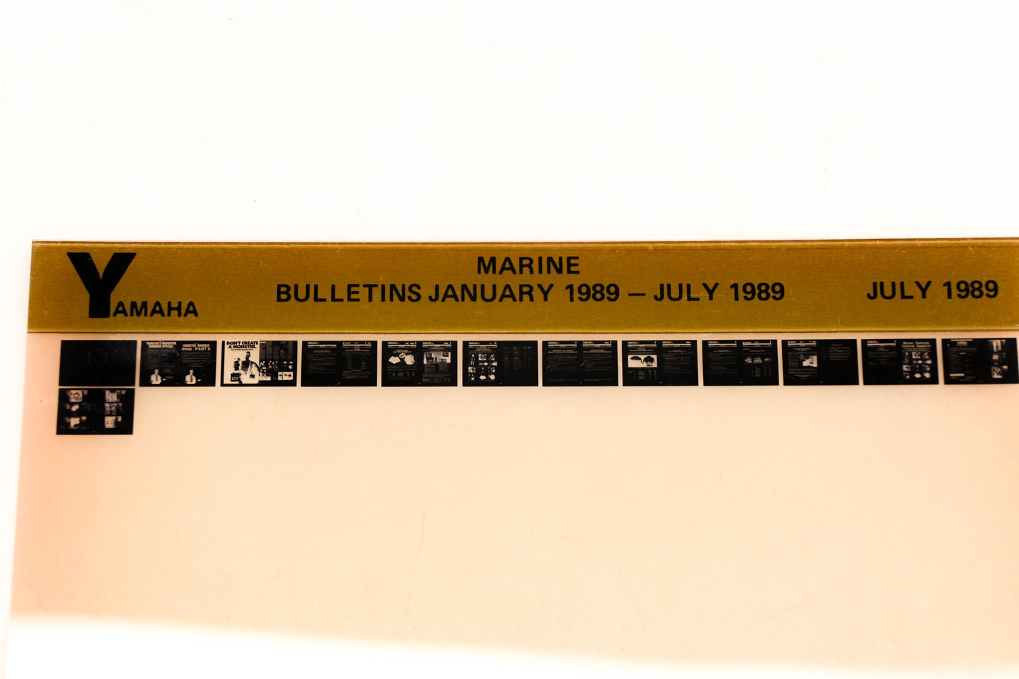 OEM Yamaha XM008-27 Marine Bulletins Jan-July 1989 Microfiche