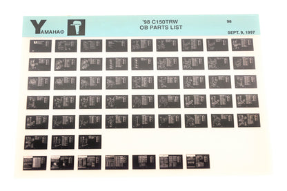 OEM Yamaha XM008-30 1998 C150TRW Outboard Parts List Microfiche