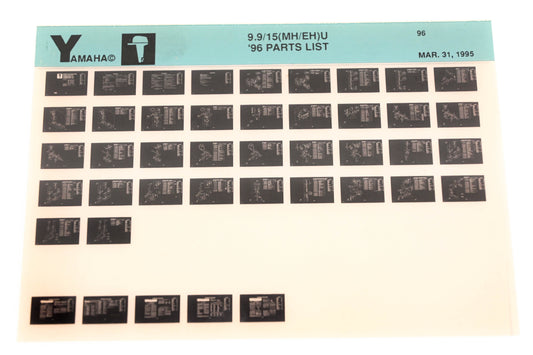 OEM Yamaha XM008-31 1996 9.9/15(MH/EH)U Outboard Parts List Microfiche