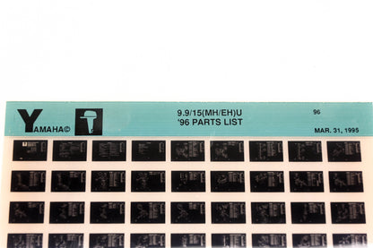 OEM Yamaha XM008-31 1996 9.9/15(MH/EH)U Outboard Parts List Microfiche