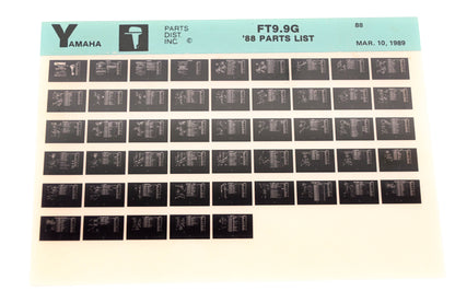 OEM Yamaha XM008-32 1988 FT9.9G Outboard Parts List Microfiche