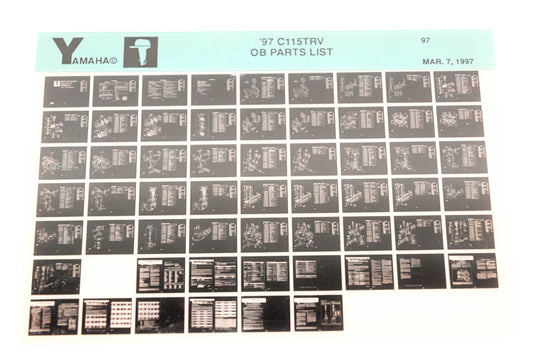 OEM Yamaha XM008-33 1997 C115TRV Outboard Parts List Microfiche