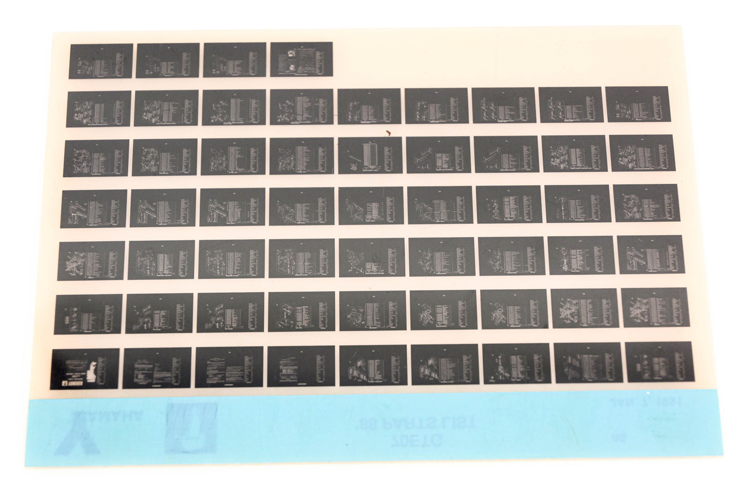 OEM Yamaha XM008-34 1988 70ETG Outboard Parts List Microfiche