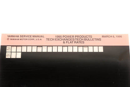 OEM Yamaha XM008-35 1995 Power Products Tech Exchanges/Bulletins & Flat Rate Microfiche