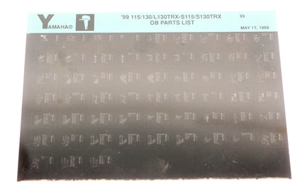 OEM Yamaha XM008-36 1999 115/130/L130TRX-S115/S130TRX Parts List Microfiche