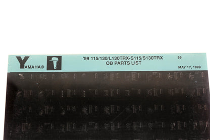 OEM Yamaha XM008-36 1999 115/130/L130TRX-S115/S130TRX Parts List Microfiche