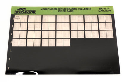 Mercruiser XM008-37 Service/Parts Bulletin Index Card IN1 Microfiche
