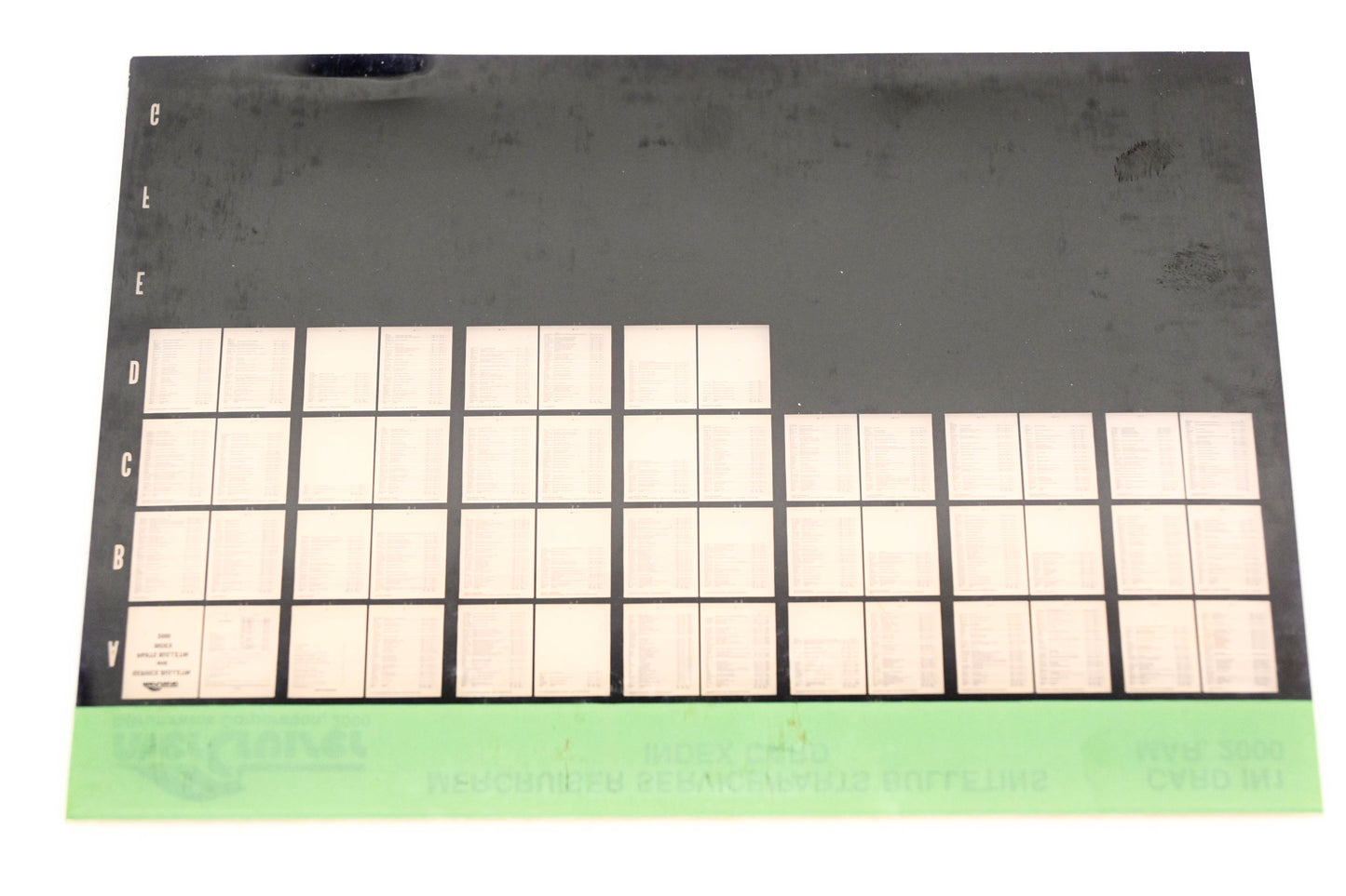 Mercruiser XM008-37 Service/Parts Bulletin Index Card IN1 Microfiche