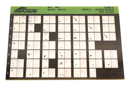 Mercruiser XM008-39 Stern Drive MC2 MC3 MC215E MC215H Card 2 Microfiche