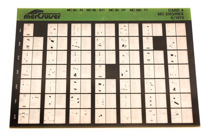 Mercruiser XM008-41 MC Engines 60-A1, 80-B11, 90-D7, 390-F1 Card 4 Microfiche