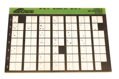 Mercruiser XM008-42 MC Engines 160-A1, Rover-B13, 190-E7 Card 5 Microfiche