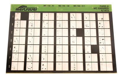 Mercruiser XM008-43 MC Engines 110-A1, 140-C9, 150-E11 Card 6 Microfiche