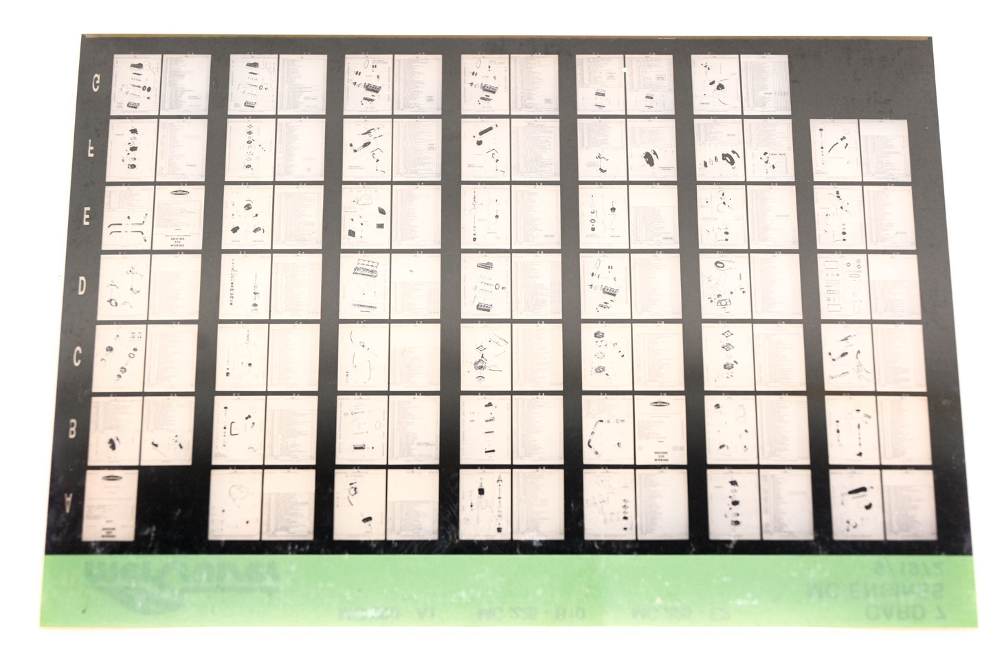 Mercruiser XM008-44 MC Engines 200-A1, 225-B10, 225-E2 Card 7 Microfiche