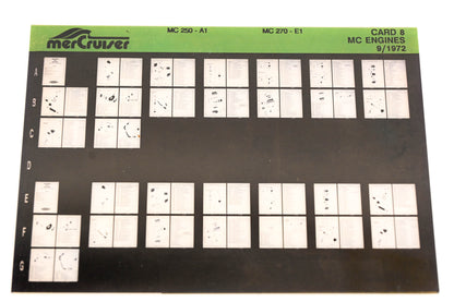 Mercruiser XM008-45 MC Engines 250-A1, 270-E1 Card 8 Microfiche
