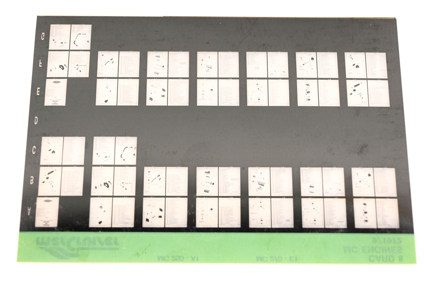 Mercruiser XM008-45 MC Engines 250-A1, 270-E1 Card 8 Microfiche