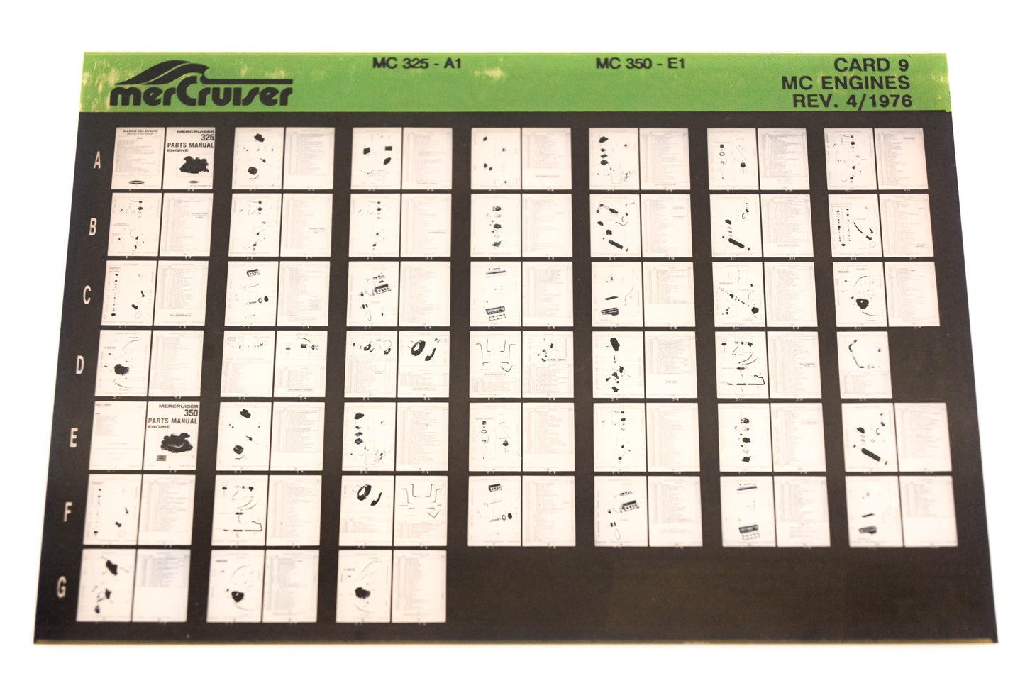 Mercruiser XM008-46 MC Engines 325-A1, 350-E1 Card 8 Microfiche