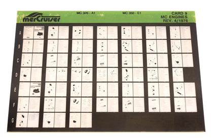 Mercruiser XM008-46 MC Engines 325-A1, 350-E1 Card 8 Microfiche