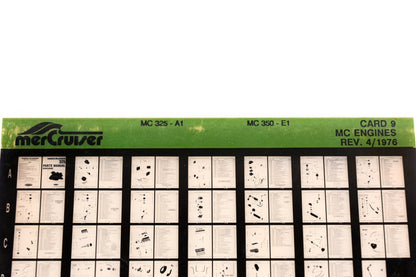 Mercruiser XM008-46 MC Engines 325-A1, 350-E1 Card 8 Microfiche