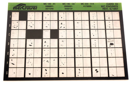 Mercruiser XM008-47 MC Engines 120-A1, 140-C5, 233-D14 Card 10 Microfiche