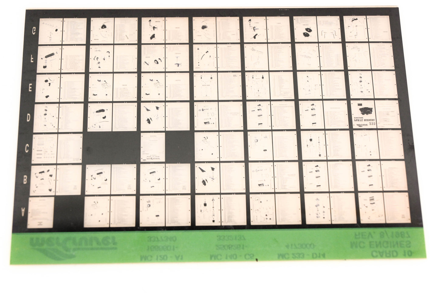 Mercruiser XM008-47 MC Engines 120-A1, 140-C5, 233-D14 Card 10 Microfiche