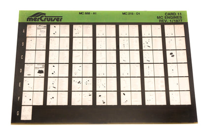 Mercruiser XM008-48 MC Engines 888-A1, 215-D1 Card 11 Microfiche