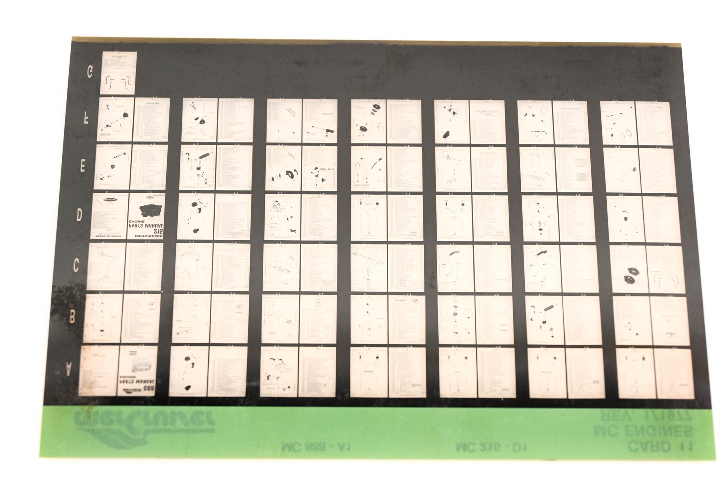 Mercruiser XM008-48 MC Engines 888-A1, 215-D1 Card 11 Microfiche