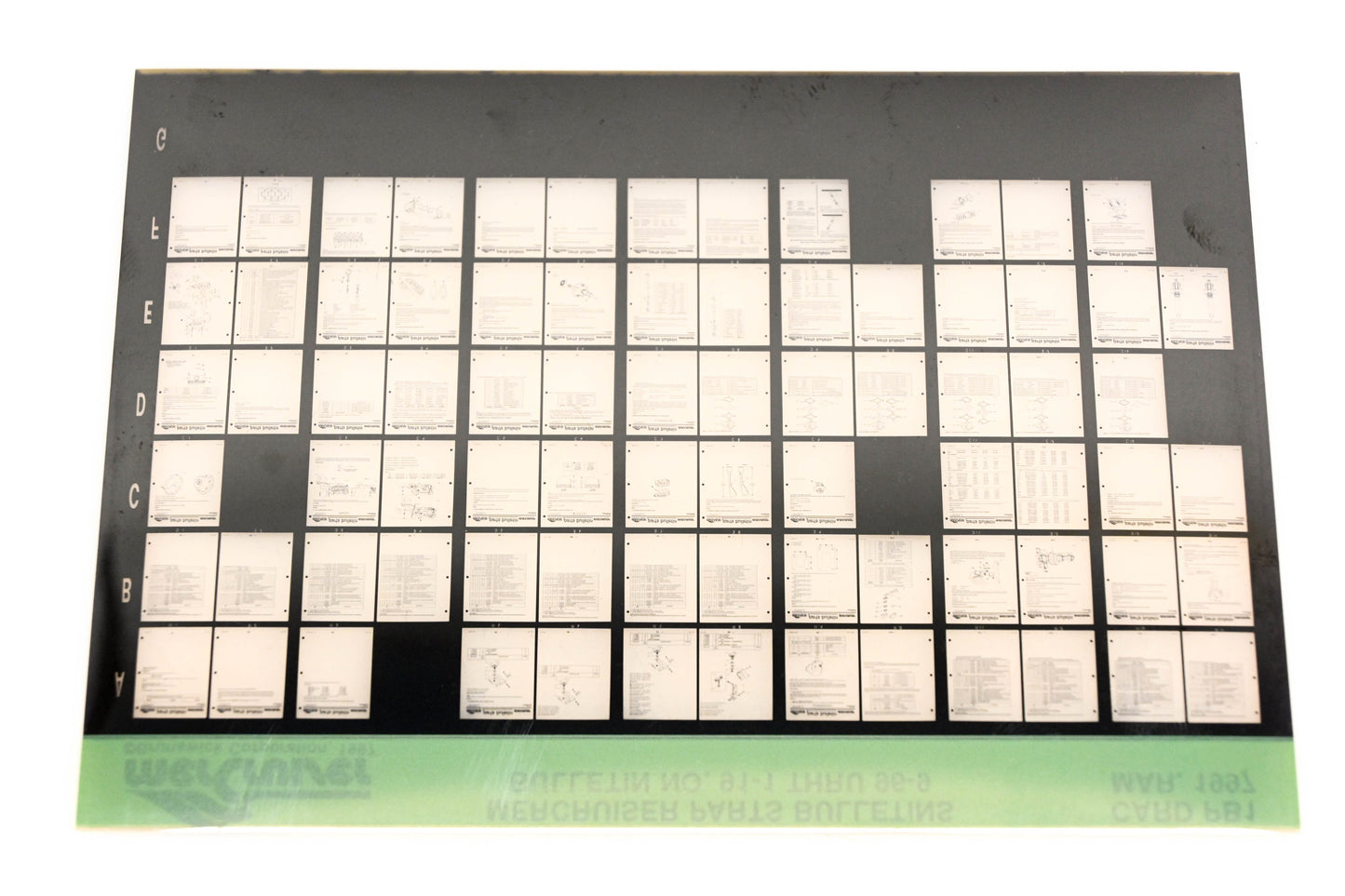 Mercruiser XM008-53 1997 Parts Bulletins No.91-1 Thru 96-9 Card PB1 Microfiche