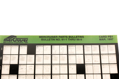 Mercruiser XM008-53 1997 Parts Bulletins No.91-1 Thru 96-9 Card PB1 Microfiche