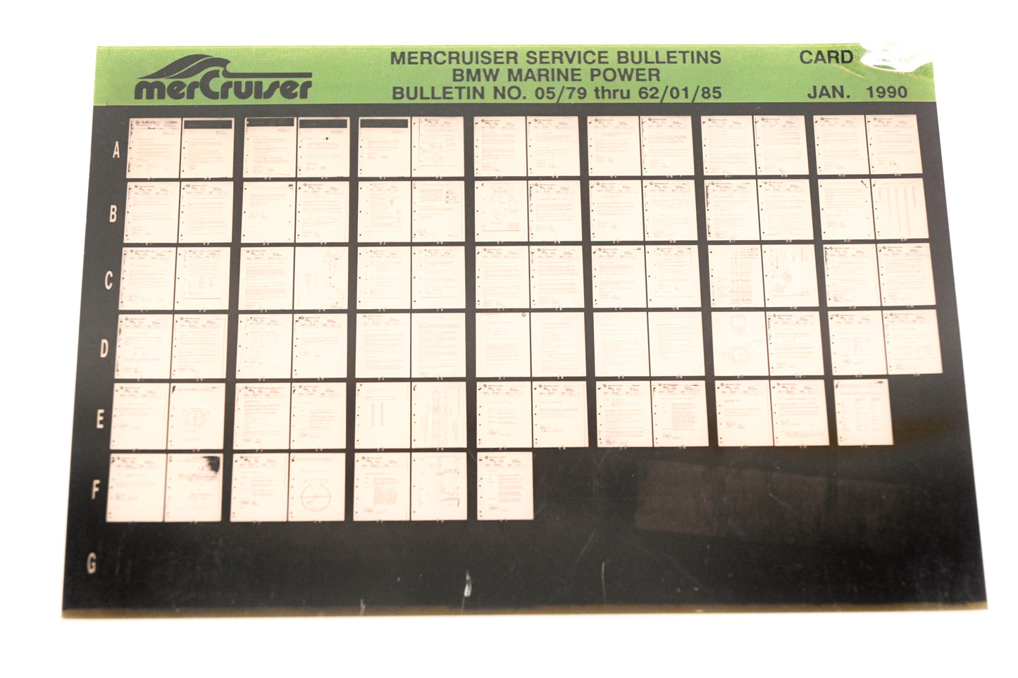 Mercruiser XM008-55 BMW Marine Power Bulletins No.05/79 Thru 62/01/85 Card SB1 Microfiche
