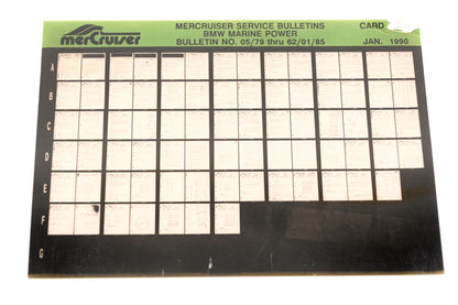 Mercruiser XM008-55 BMW Marine Power Bulletins No.05/79 Thru 62/01/85 Card SB1 Microfiche
