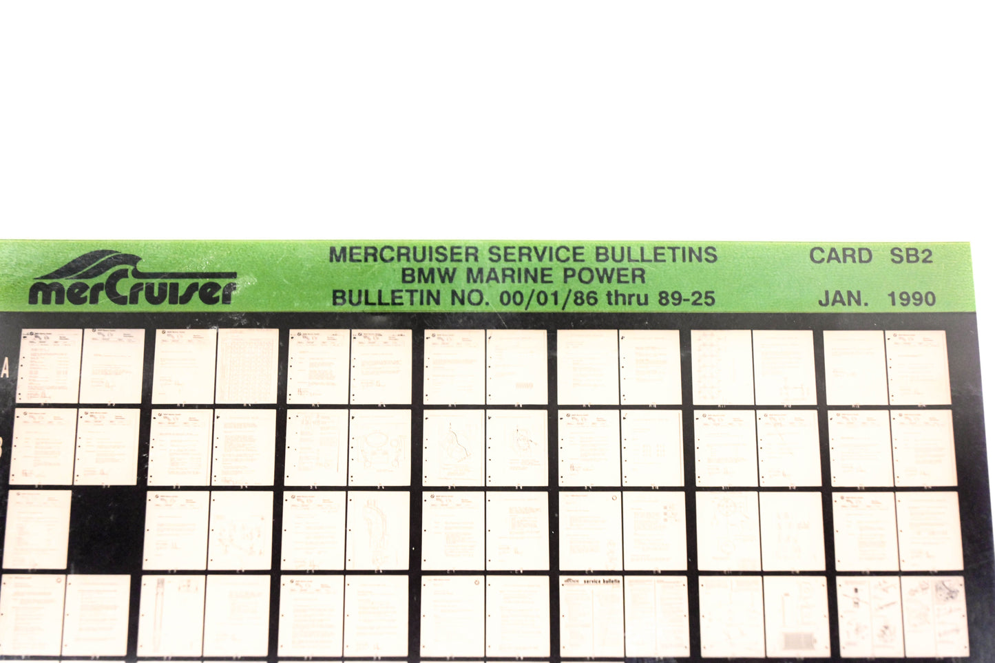 Mercruiser XM008-56 BMW Marine Power Bulletins No.00/01/86 Thru 89-25 Card SB2 Microfiche