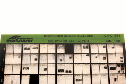 Mercruiser XM008-57 Service Bulletins No.64-3 Thru 72-17 Card SB3 Microfiche