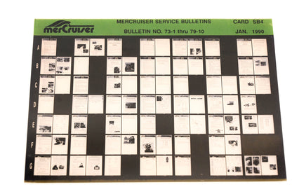 Mercruiser XM008-58 Service Bulletins No.73-1 Thru 79-10 Card SB4 Microfiche