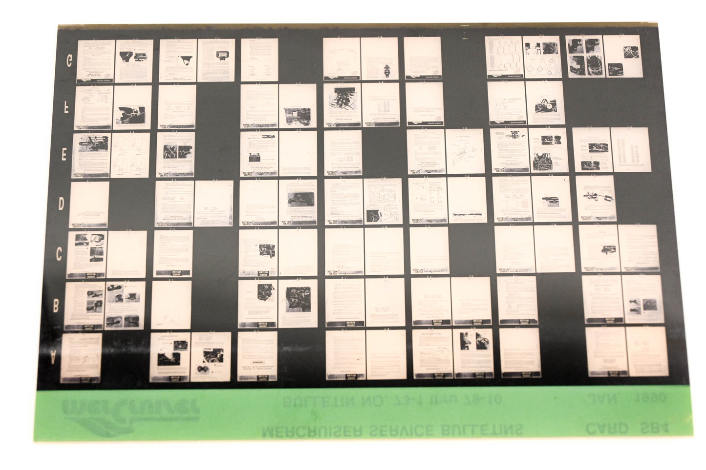 Mercruiser XM008-58 Service Bulletins No.73-1 Thru 79-10 Card SB4 Microfiche