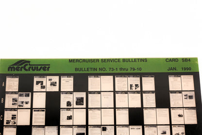 Mercruiser XM008-58 Service Bulletins No.73-1 Thru 79-10 Card SB4 Microfiche