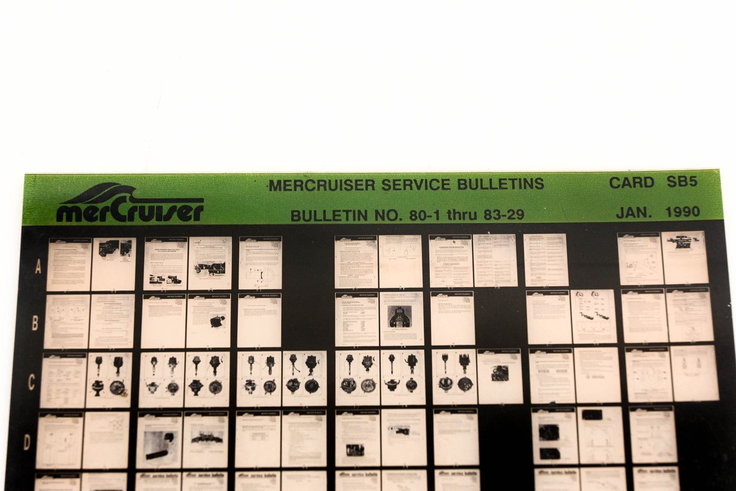 Mercruiser XM008-59 Service Bulletins No.80-1 Thru 83-29 Card SB5 Microfiche