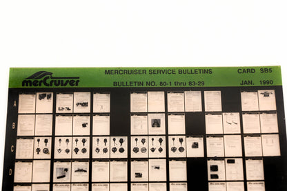 Mercruiser XM008-59 Service Bulletins No.80-1 Thru 83-29 Card SB5 Microfiche