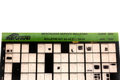 Mercruiser XM008-60 Service Bulletins No.83-34 Thru 85-32 Card SB6 Microfiche
