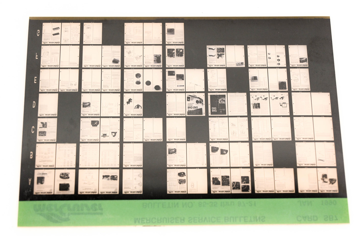 Mercruiser XM008-61 Service Bulletins No.85-35 Thru 87-21 Card SB7 Microfiche