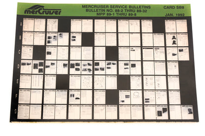 Mercruiser XM008-62 Bulletins No.88-2 Thru 89-32 MPP 89-1 Thru 89-8 Card SB8 Microfiche