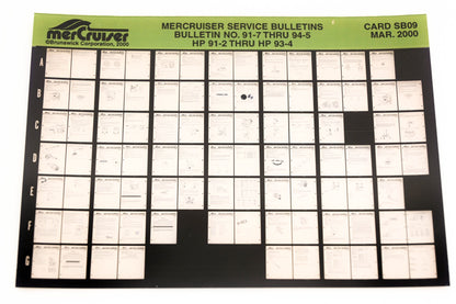 Mercruiser XM008-64 Bulletins No.91-7 Thru 94-5 HP 91-2 Thru HP 93-4 Card SB09 Microfiche