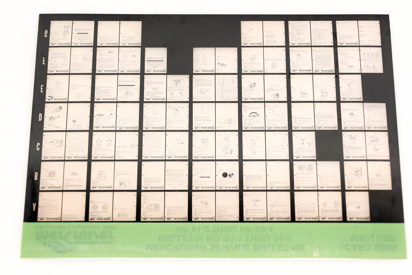 Mercruiser XM008-64 Bulletins No.91-7 Thru 94-5 HP 91-2 Thru HP 93-4 Card SB09 Microfiche
